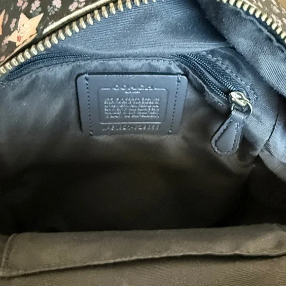 Coach Black and Pink Star Pattern Backpack - Picture 5 of 6